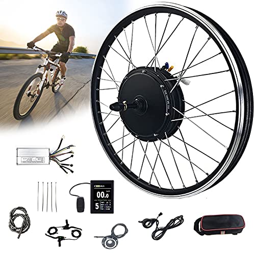 Wasserdichtes Fahrrad-Umrüstset E-Bike-Umrüstset E-Bike-Kit Elektrofahrrad-Umrüstset 20”,24”,26”,27,5”,28”,29”,700c für Freilauf-Hinterrad, Hinterradmo von Generic