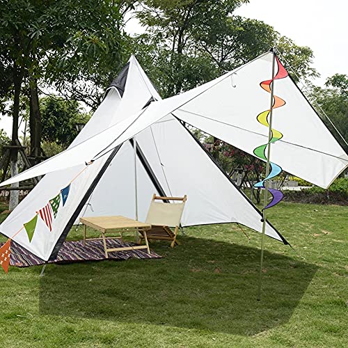 Wasserdichtes Outdoor-Jurtenzelt für 4 Personen, Familien-Tipi-Zelt, Doppellagiges Indianer-Tipi-Zelt, geeignet für LKW-Camping, Wanderurlaub (weiß, 320 x 260 x 200 cm) von Generic