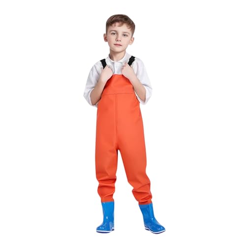 Wathose für Jungen und Mädchen - Wathose für Kinder,wasserdichte Regenhose mit Stiefeln,Junior Hosenträger Matschhose Regenstiefel,rutschfeste Sohle Gummistiefel für Jugendliche für 2-15 Jahre Wathose für Jungen und Mädchen - Wathose für Kinder,wasserdichte Regenhose mit Stiefeln,Junior Hosenträger Matschhose Regenstiefel,rutschfeste Sohle Gummistiefel für Jugendliche für 2-15 Jahre von Generic
