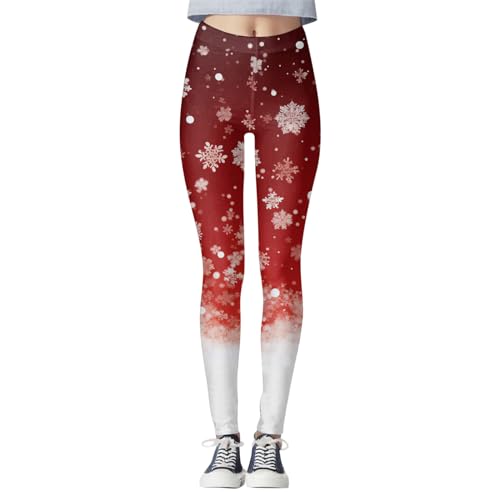 Weihnachten Leggings Damen Thermo Leggings Damen Strumpfhosen Ohne Fuß Bauchweg Abnehmen Leggings Winter Damen Mit Bunt Lustig Weihnachts Muster Große Größen Moderne Classic Winter Fitnesshose Damen von Generic