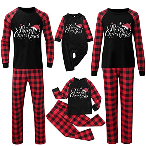 Weihnachts Pyjama Couple Weihnachtspyjama Familie Set Schlafanzug Lang Outfit Winter Damen Herren Kinder Nachtwäsche Nachthemd Hausanzug Schlafanzüge Family Weihnachts Sleepwear Schlafshirt von Generic