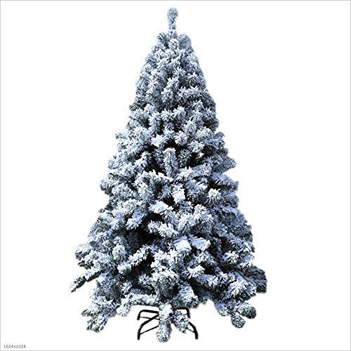 Weihnachtsbaum 4/5/6/7 / 8ft Weihnachtsbaum Schnee beflockt künstliche Kiefer mit Reißverschluss Weihnachtsbaum Simulation Schnee Zeder Skulptur Dekoration mit Metallständer von Generic