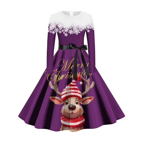 Weihnachtskleid Damen Winterkleid Elegant Kleid Weihnachten Partykleid Weihnachtskleider Bedrucken Weihnachtsoutfit Cocktailkleid Langarm Tunika Kleider Weihnachtskostüm Christmas Dress von Generic