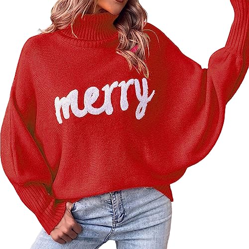 Weihnachtspullover Damen, Fleecepullover Damen Weiches, Langarm Christmas Sweater Schneeflocke Bedruckt Weihnachtspulli Vintage Weihnachten Pullover Weihnachts-Mottoparty Pullover Damen von Generic