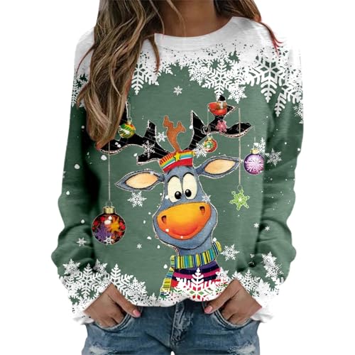 Weihnachtspullover Damen Leichter Damen Weihnachts Sweater Damen Weihnachtssweater Mit Lustigem Print Damen Weihnachtspullover Im Norwegerstil Weicher Strickpullover Damen von Generic