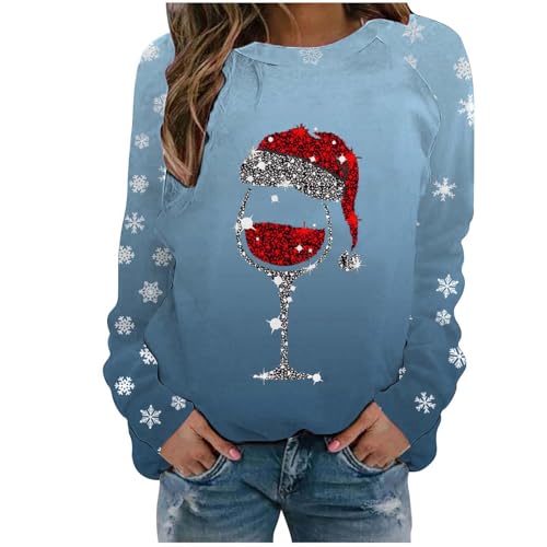 Weihnachtspullover Damen Lustiger Und Gemütlicher Weihnachtspullover Damen Weihnachtssweater Mit Lustigem Print Damen Weihnachtspullover Mit Funkelnden Pailletten Kuscheliger Damen Pullover von Generic