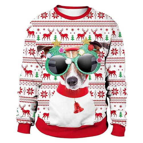 Weihnachtspullover Herren Ugly, Weihnachtspullover Herren Lustig Weihnachtspulli Christmas Rundhals Langarm Sweatshirt Weihnachten Shirts Damen Weihnachts Pullover Männer Weihnachtsoutfit von Generic