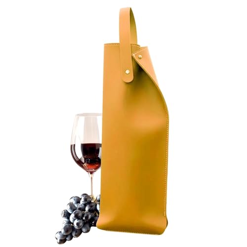 Wein-Einkaufstasche, Weintaschen für Reisen - Weintragetaschen mit Griffen - Wiederverwendbarer Weinflaschenträger, einzelne Champagner-Tasche für Reisen, Picknick, Weihnachten von Generic