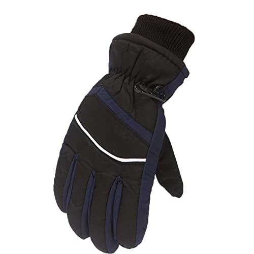 WeißE Handschuhe Damen Satin Mesh Gloves Winterhandschuhe Outdoor Schnee Skaten Snowboarden Winddicht Langlebig Handschuhe Warme Druck Skihandschuhe Lange Handschuhe Damen Schwarz (Black, One Size) von Generic