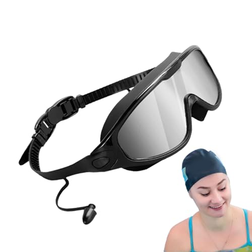 Weitsicht-Schwimmbrille, verstellbare Schwimmbrille,Schwimmen UV-Schutz Anti-Fog-Brille - Sommerbrille ohne Wasserdurchsickern für Schwimmliebhaber an Stränden, Bächen und Wasserparks von Generic
