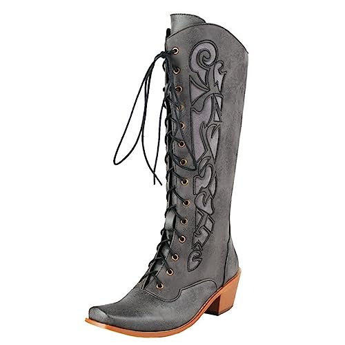 Western-cowboystiefel für Damen, mittelhohe Stiefel, Kniehohe Combat-Reitstiefel, Flache, Halbhohe Stiefel mit niedrigem Absatz für Damen Household faucets von Generic