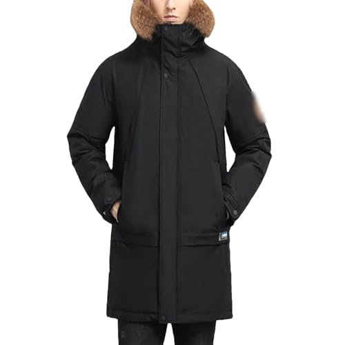 Winter-Daunen-Lange Parkas-Jacke, lässig, schwer, warm, dick, mit Kapuze, übergroßer Outdoor-Mantel von Generic