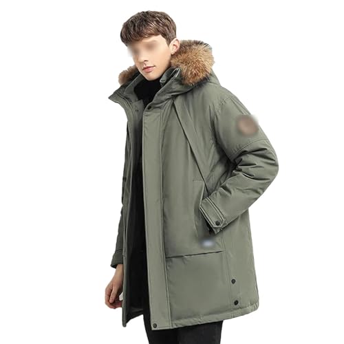 Winter-Daunen-Lange Parkas-Jacke, lässig, schwer, warm, dick, mit Kapuze, übergroßer Outdoor-Mantel von Generic