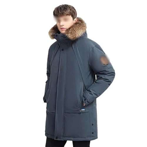 Winter-Daunen-Lange Parkas-Jacke, lässig, schwer, warm, dick, mit Kapuze, übergroßer Outdoor-Mantel von Generic