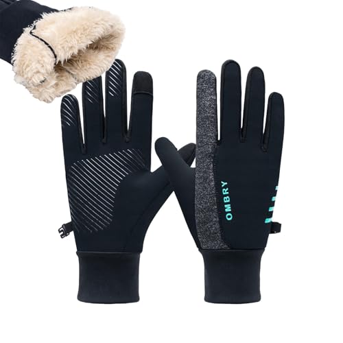 Winter-Fahrradhandschuhe – Lauf- und Wanderhandschuhe, warme Outdoor-Handschuhe | Rutschfeste Fahrradhandschuhe Unisex, winddichte Winterhandschuhe Radfahren Outdoor, warme Handschuhe für Bergsteigen, von Generic