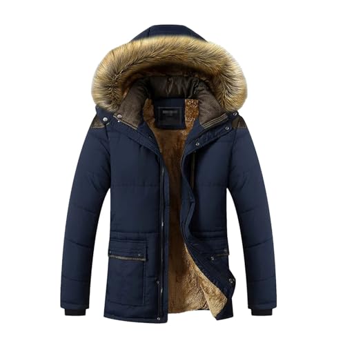 Winter Herren Warme Baumwolle Outdoor Casual Winddicht Warm Halten wasserdichte Verdickte Baumwolle Jacke Abnehmbare Kapuze Jacke von Generic