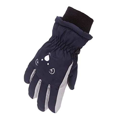 Winter Warme Handschuhe Outdoor Schnee Skating Snowboarden Winddicht Langlebig Druck Skihandschuhe Handschuhe Für Schnee (Black, One Size) von Generic