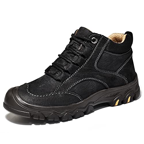 Winter warme und praktische Schuhe motorradstiefel Herren Winter Schneestiefel Leder Sneakers Herren warme Stiefeletten Outdoor Herren Wanderstiefel Arbeitsschuhe von Generic