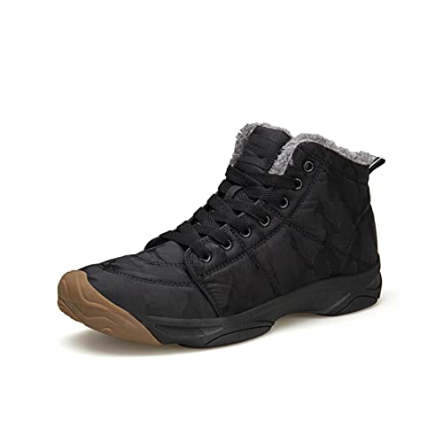 Winter warme und praktische Schuhe motorradstiefel Herren wasserdichte Stiefeletten Winter warme Schneestiefel Herren Outdoor Sneaker Arbeitsstiefel Herren Gummi Winter herrenstiefel von Generic