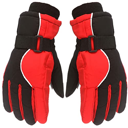 Winterhandschuhe für Kinder Handschuhe Warme Nylon Skihandschuhe wasserdichte Winddichte Verdickt Winterzeit Handschuhe Geeignet Outdoor Sport für Jungen und Mädchen 5-10 Jahre von Generic