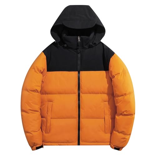 Winterjacke Herren Mode, Jacke Mantel Parka Herren, Comfort Fit Warm GefüTtert Wintermantel Mit Taschen Men's Coats Arbeitsjacke Steppjacke Heizjacke Winter Outdoor Jacken MäNner von Generic