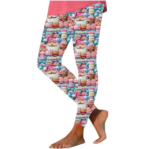 Winterleggings Skinny Thermoleggings Laufhose mit Weihnachtsmotiven Teddy-Innenfleece Frauen Mädchen Sportleggings Für Damen von Generic