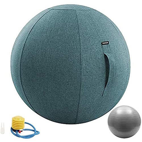 Yoga Ball Sport-Yoga-Bälle mit Griff & Coverpumpe Pilates Fitness-Gym-Gleichgewicht Fitball-Massage-Trainings-Trainings-Trainingsball Yoga-Ball(55cm blue) von Generic