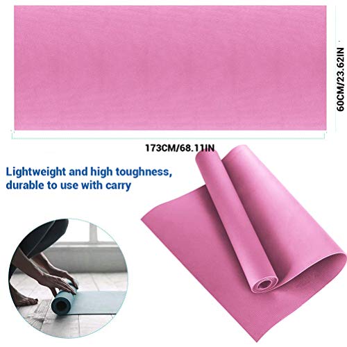 Yogamatte, Einfach zu Befestigende, Hochfeste Sportmatte für Gymnastik (PINK) von Generic