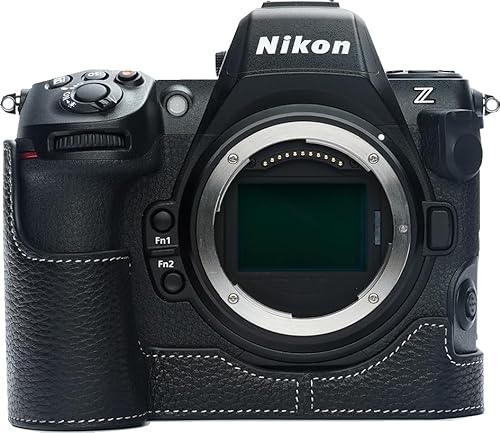 Zakao Kameratasche für Nikon Z8, handgefertigt, echtes Leder, mit Handschlaufe, Schwarz von Generic