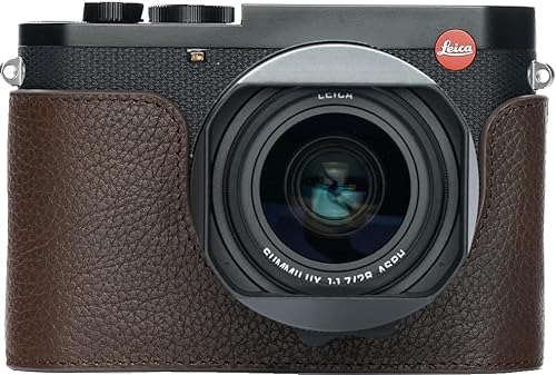 Zakao Q3 Kameratasche, handgefertigt, echtes Leder, halbe Kameratasche für Leica Q3, untere Öffnung mit Handschlaufe, coffee, Beauty Case von Generic