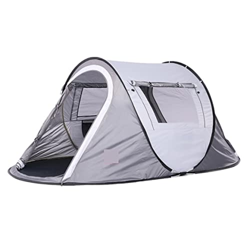 Zelte Campingzelt, automatisches Pop-up-Campingzelt mit 2 Netztüren, 2 Netzfenster, regensicheres Sofortzelt, Outdoor-Zelt, Wandern und Reisen (blau: Blau, Größe: 250 x 150 x 110 cm) von Generic