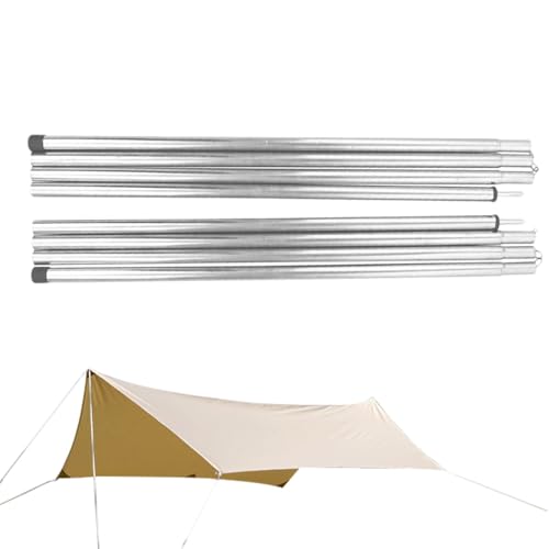 Zeltstangen für Tarp,Campingstangen für Tarp - Baldachinstangen für Tarp | 2 Stück verstellbare Planenstangen aus Metall, leichte Baldachinstangen, tragbare Zeltstangen für Outdoor-Camping von Generic