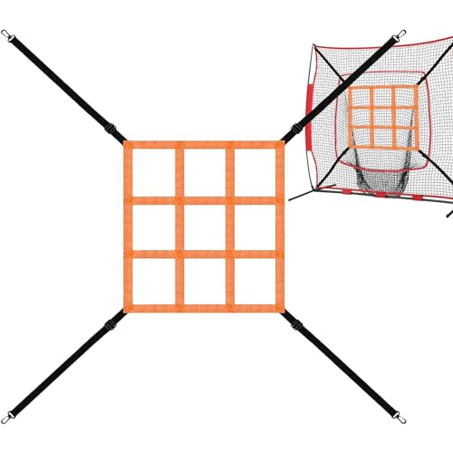 Zielscheiben-Zielscheibe – Softball-Zielscheibennetz, Baseballnetz zum Aufschlagen der Zielscheibe | Verstellbares Baseball-Trainingsnetz mit Befestigungsgurt, Hilfe von Generic