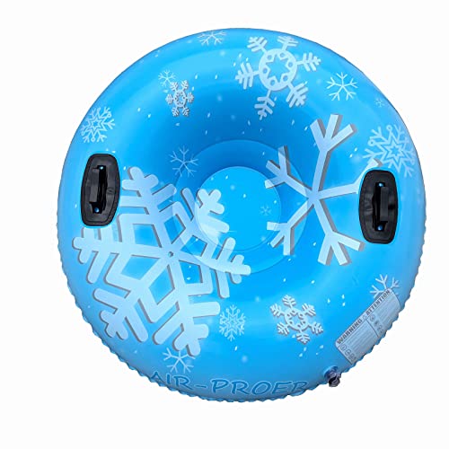 für Outdoor Pad Kid Reifen Schlauch Schlitten Sport Schnee Ski PVC Ring Skifahren mit Wintersportgeräte Hoher Pferdeschwanzhut (Blue, One Size) von Generic