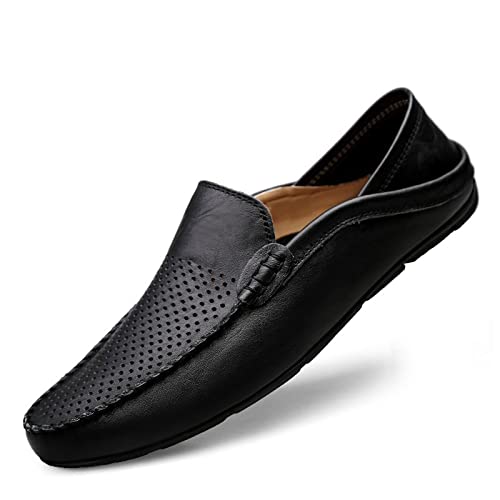 männer Schuhe Sommer hohl Schuhe männer Casual Luxus Marke echtes Leder Loafer männer atmungsaktive Boot Schuhe Slip von Generic