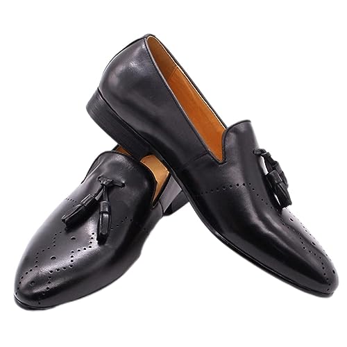 männer Schuhe quaste Faulenzer kalb echtes Leder Hochzeit Party männer Casual Kleid Schuhe Mode Gentleman Stil männer Schuhe von Generic