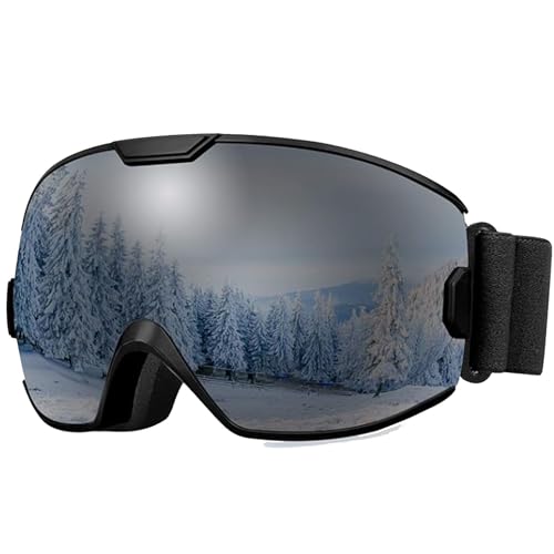 nanologi Skibrille, Ski Goggles Kinder Jungen Erwachsene Snowboardbrille, Doppel-Objektiv OTG Schutz Anti-Beschlag Winddicht Ski Schutzbrille Helmkompatibel Sonnenbrille für Skifahren Skaten - Schwarz nanologi Skibrille, Ski Goggles Kinder Jungen Erwachsene Snowboardbrille, Doppel-Objektiv OTG Schutz Anti-Beschlag Winddicht Ski Schutzbrille Helmkompatibel Sonnenbrille für Skifahren Skaten - Schwarz von Generic