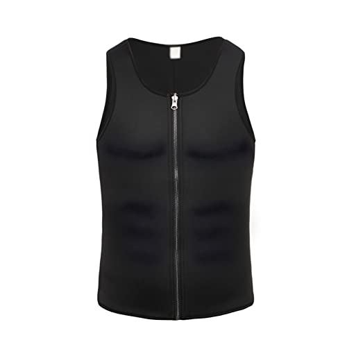 reißverschluss-saunaanzug für Herren, Kompressions-Body-Shapewear-Shirt, ärmelloser Body-Shaper zum Laufen von Generic