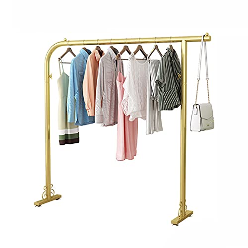 robuster garderobenständer, kleiderständer, Schlafzimmer, kleiderstangen, Metall-wäscheständer, zuhause, kleiderbügel, bekleidungseinzelhandel, präsentationsständer/gold/80 x 40 x 130 cm von Generic