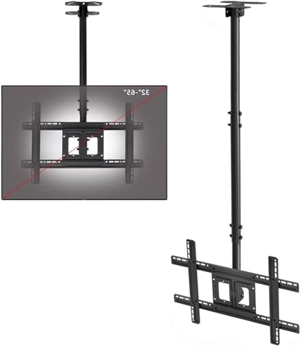 tv Wall Mount' Teleskop-TV-Halterung, Decken-TV-Halterung, TV-Wandhalterung, teleskopierbarer neig- und schwenkbarer Flachbildschirm, Schwarze klappbare TV-Halterung Wall Mount tv Bracket von Generic