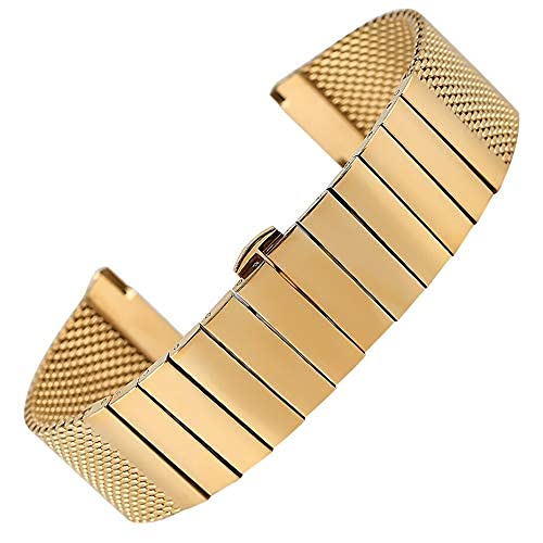 uhrenarmband, 18/20/22/24 mm Butterfly-Schnalle, Edelstahl-uhrenarmbänder, modische uhrenarmbänder für männer und Frauen, uhrenarmband von Generic