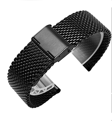 uhrenarmband, Edelstahl-Uhren-mesh-Armband, Dicker draht, hängende Schnalle, 1,0 draht, 18, 20, 22, 24 mm von Generic