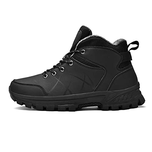 Winter warme und praktische Schuhe, Motorradstiefel, modische Winter-Herren-Outdoor-Stiefel, Bequeme lässige Stiefeletten für Männer, rutschfeste Kletter-Turnschuhe, wasserdichte Arbeitsschuhe für von Generic