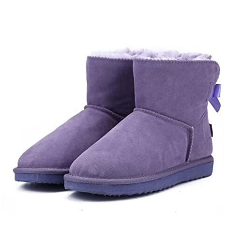 warme und praktische Winterschuhe Damenschuhe Winterstiefeletten aus Leder, warme Skischuhe von Generic