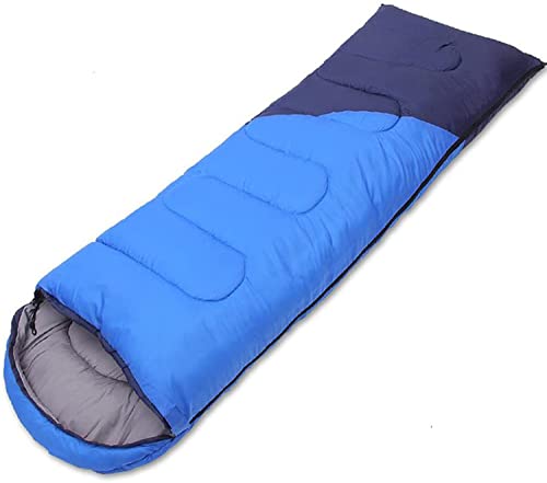 wasserdichte Camping-Schlafsäcke für Erwachsene, leichter 3-Jahreszeiten-Rucksackschlafsack mit Tragetasche, ideal für Rucksackreisen, Wandern, für den Innen- und Außenbereich (blau) von Generic