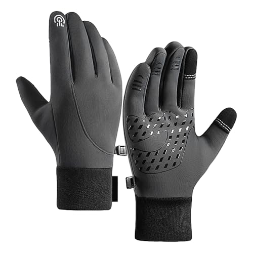 wasserdichte Winterhandschuhe – Screen Touch rutschfeste Fäustlinge für Herren und Damen | Winddichte Thermohandschuhe zum Radfahren, Reiten, Skifahren, Snowboarden, Handschuhe für kaltes Wetter von Generic