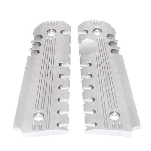 Generica Airsoft Softair Army Force CNC Aluminium Grip Cover Pistolen-Griff-Abdeckung für Tokyo Marui M1911 / M.E.U. Silber Generica Airsoft Softair Army Force CNC Aluminium Grip Cover Pistolen-Griff-Abdeckung für Tokyo Marui M1911 / M.E.U. Silber von Generica