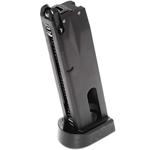 Generica Airsoft Softair 22rd Co2 Mag Magazin Für Bell M9 Serie GBB Pistole Schwarz von Generica