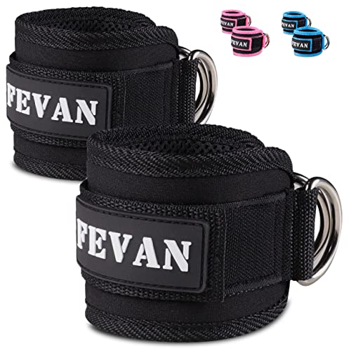 FEVAN 2 Stück Fußschlaufen Kabelzug - Ankle Straps für Frauen und Männer - Für Fitness Training (Schwarz). FEVAN 2 Stück Fußschlaufen Kabelzug - Ankle Straps für Frauen und Männer - Für Fitness Training (Schwarz). von Genérico
