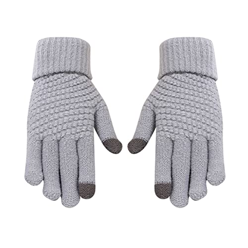 Genérico Winterhandschuhe für Herren und Damen, Bürohandschuhe, warm, ultraweich, Touchscreen-Handschuhe, weiche Vollfinger-Handschuhe, rutschfeste Handschuhe für Camping von Genérico